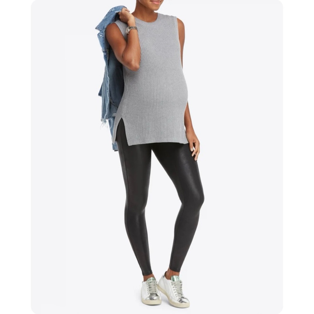 Spanx Maternity Mama Faux Leather Leggings